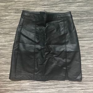 Abercrombie & Fitch Vegan Leather Mini Skirt